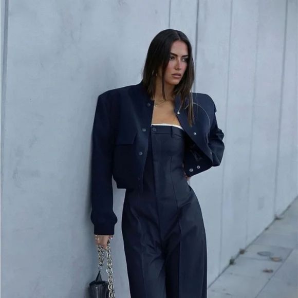 Zara Navy Blue Jacket - Picture 9 of 13